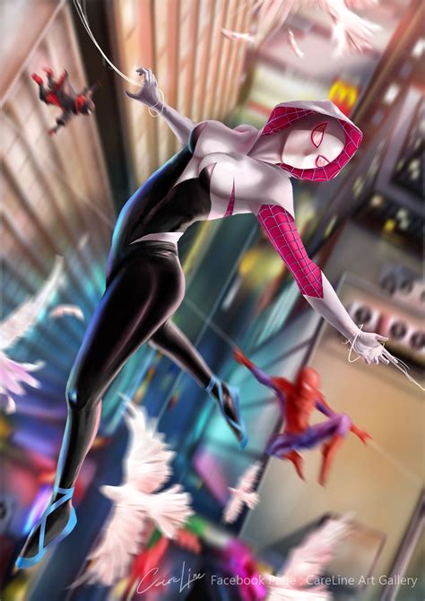 spider gwen artwork|beautiful spider gwen fan art.